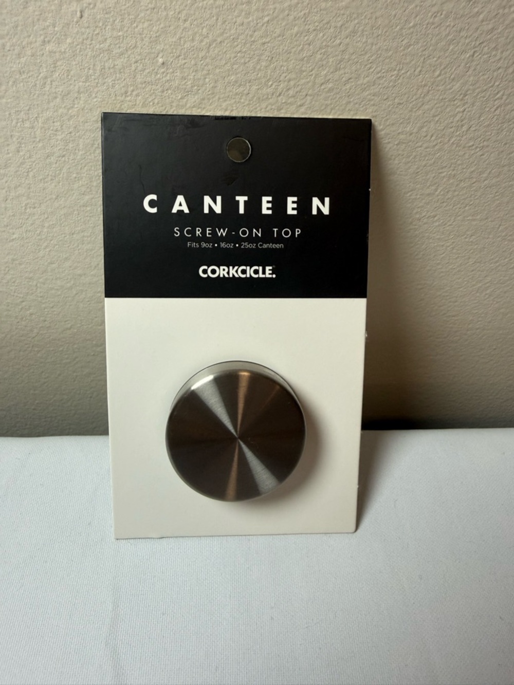 Corkcicle Canteen Screw-On Top - Brushed Stainless Steel
